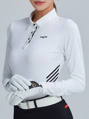 PGR Golf / Long Sleeve Collared Shirt GT-4237 / White XL